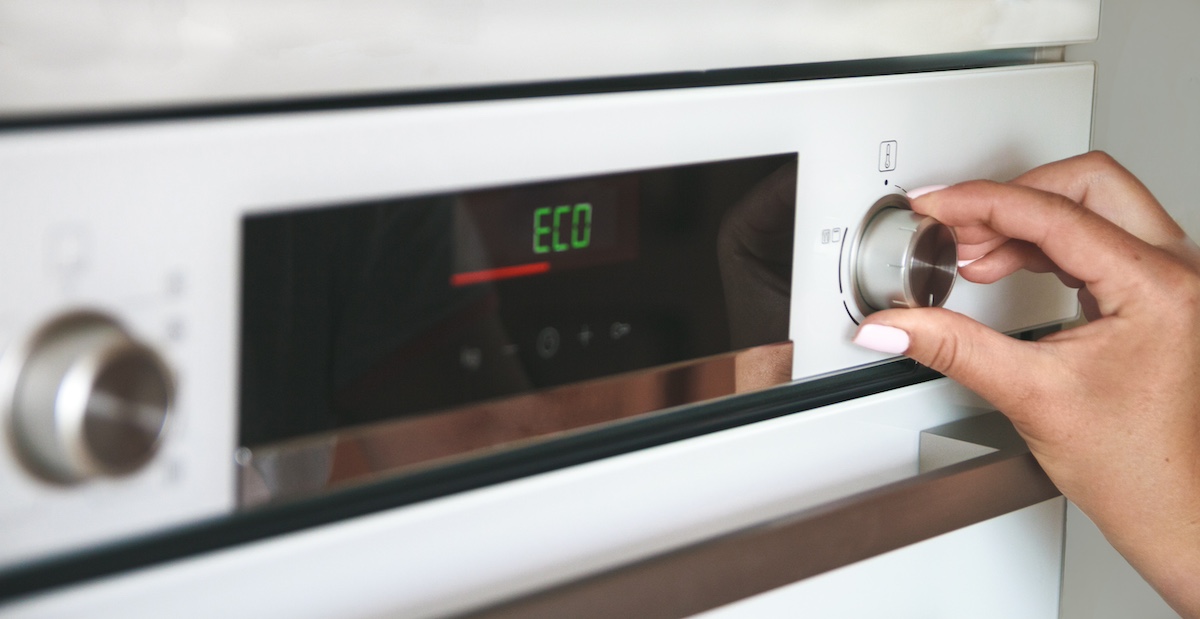 Controls on a household oven